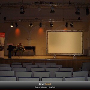Power Sound Beamer Leinwand 2.00m x 3.00m mieten